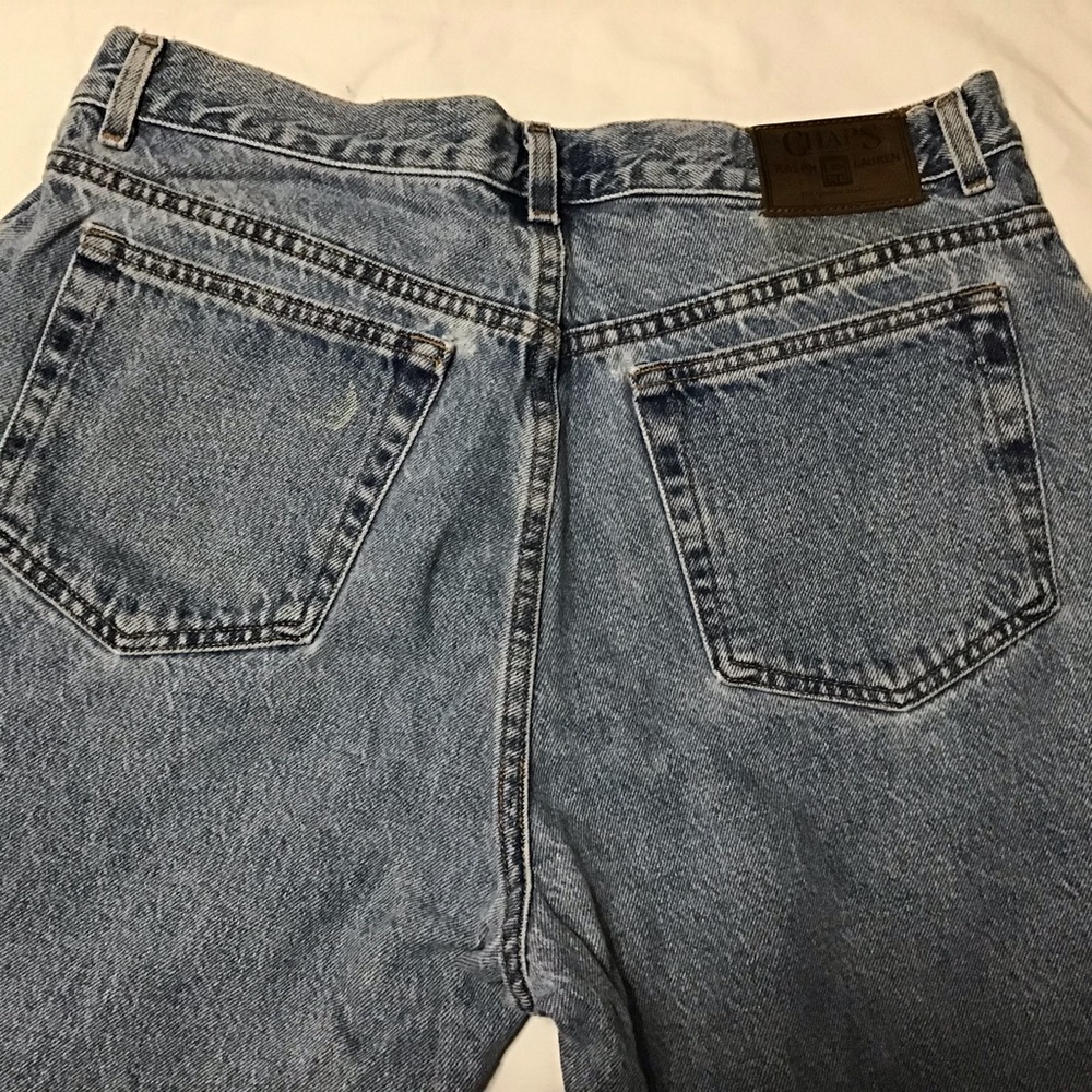 VTG Chaps Ralph Lauren Mens Jeans Sz 34x30 Blue New Dark Stone 99 Straight Leg